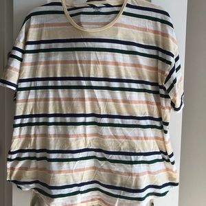 Madewell Plus-Size Crewneck Striped Tee 3X